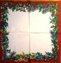 190 Weihnachten Blumen - 3-lagig (rot) - Ihr